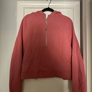 LuluWomen Pink Hooded Scuba